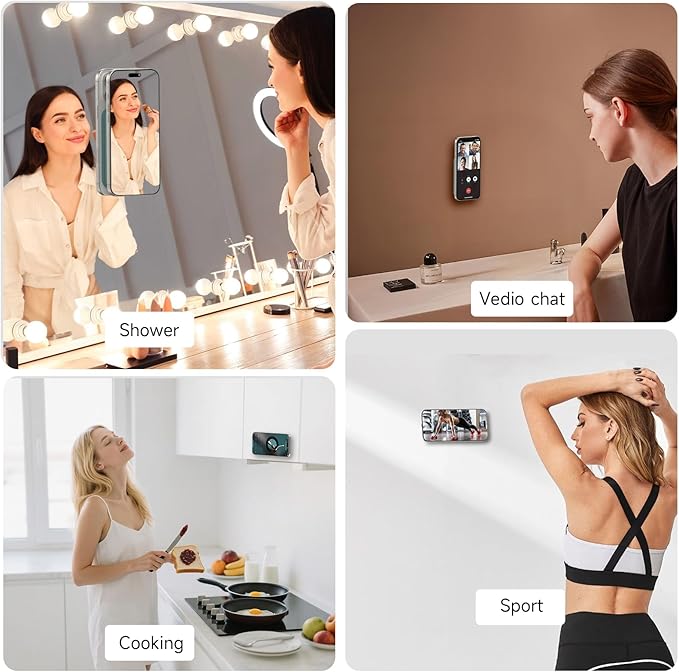 Patented Magnetic Sticky Phone Suction Grip Mount for MagSafe Case,Magnet Silicone Portable Stand Holder for iPhone 16/15/14/13/12 Series and Android, Hands-Free Selfies and Videos,Cactus