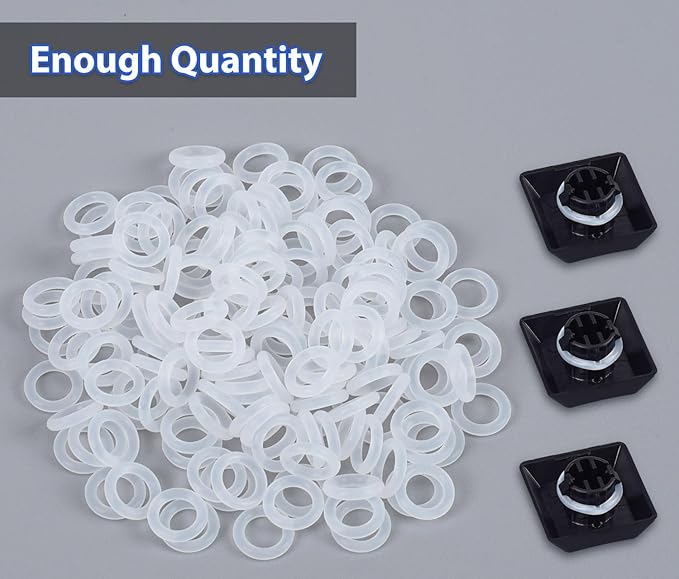 150PCS Rubber O Ring Switch Dampeners Damper for Mechanical Keyboard, Clear Cherry MX Switch Keyboards Keycap Dampers