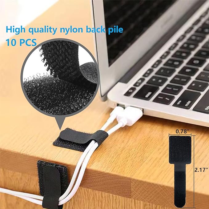 ELII 328Pcs Cable Management Kit, 8 Magnetic Cable Holder,69Adhesive Cable Clips,4 Cable Sleeve Split,22Reusable Cable Strap,200 Nylon Cable Zip Ties with 25 Mounts TV Office (Black)