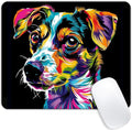 Square Mouse Pad Colorful Dog Portrait-5,Gaming Mouse Pads for Desk,Soft Computer Waterproof Non-Slip Mouse Mat