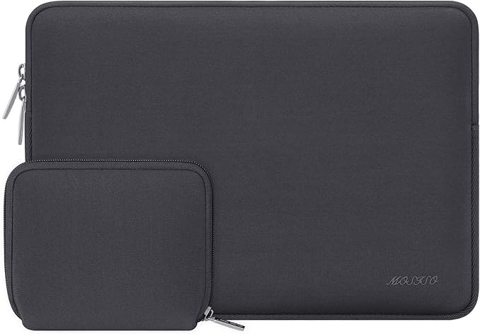 MOSISO Laptop Case 16 inch, 15-15.6 inch Laptop Sleeve Bag Compatible with MacBook Pro 16 inch, HP, Acer, Dell, Lenovo, ASUS Notebook, Neoprene Computer Sleeve Bag with Small Case, Space Gray
