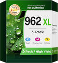 Ink 962XL Color Combo Pack OfficeJet Pro 9010 9015 9020 9018 Compatible with HP Printer Ink 962 XL Color Combo Pack HP962XL/962 HP962XL HP962 for OfficeJet Pro 9015 9010 9020 9018 9025 9012 9022 (CMY)