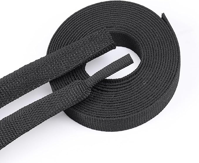 Heat Shrink Fabric Tubing Braided Sleeving 2:1 - Abrasion Protection Flexibility Wiring Harness Cable Sheath (3/8" ID, 30ft)