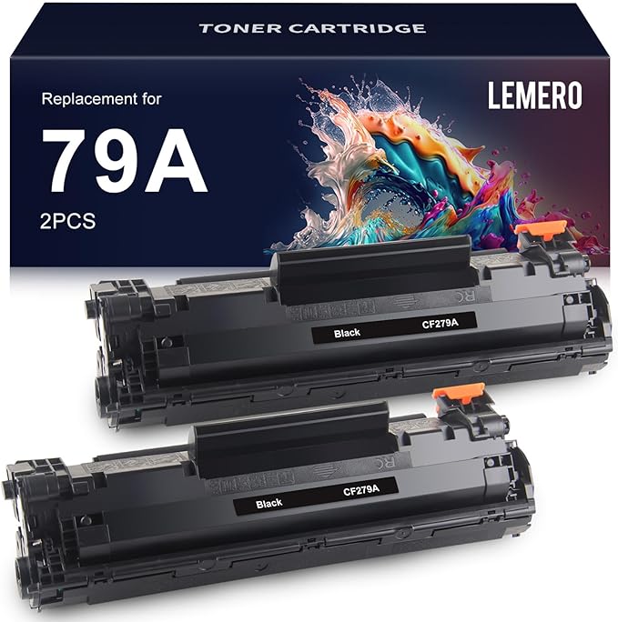 LEMERO 79A Toner Cartridge Compatible Replacement for HP 79A CF279A to use with Laserjet Pro M12w M12a MFP M26nw M26a (Black, 2-Pack)