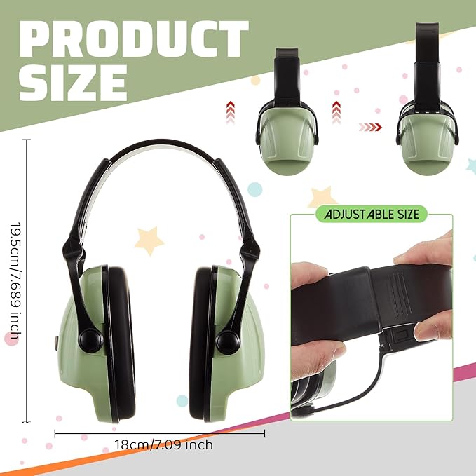 Amylove 12 Pcs Kids Ear Protection Noise Cancelling Headphones Ear Muffs Bulk 27db Adult Noise Reduction Hearing Earmuff(Universal Fit (kids & Adults),Modern Style,Soft Color)