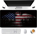 RTGGSEL 31.5x11.8 Inch Non-Slip Long Extended Large Gaming Mouse Pad with Stitched Edges XL Laptops Keyboard Mouse Mat(USA Eagle)