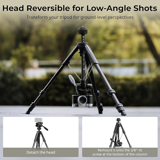 SmallRig 71" Camera Tripod Stand AP-21, Travel Tripod for iPhone, Camera and Smartphone Live Streaming Vlog, Portable Photo Tripods with Quick-Flip Lock Legs, Max Load 11lb