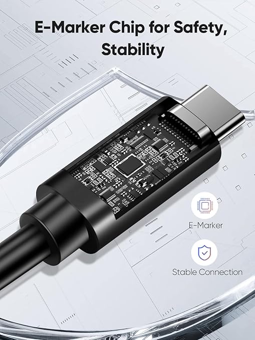 CableCreation 80Gbps USB 4 Cable 3.3FT, 120Gbps Bandwidth, 8K 60Hz Display, 240W Charging, Compatible with Thunderbolt 5,Thunderbolt 4/3, USB4, SSD, MacBook M4 Pro, Dock, eGPU
