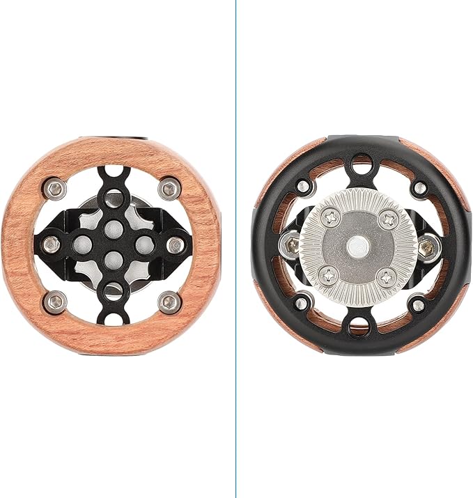 CAMVATE Round Hand Wheel with M6 Rosette Mount for Camera Video Wooden Handgrip - 3217
