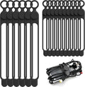 Nearockle Silicone Cable Ties Cord Organizer for Cable Management, 16PCS 4.2" and 7.1" Reusable Cable Organizer Electronic Accessories for Home, Office, Kitchen, School, Travel (Black)