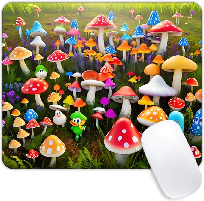 Happy Mushroom Mouse pad Customized Mousepad Non-Slip Rubber Base Mouse Pads for Computers Laptop Office Desk Accessories Mouse pad