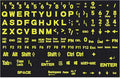 English Keyboard Stickers Full Size Universal PC Computer Laptop Desktop Replacement - QWERTY Alphabet for Full Size Keyboards - 1PCS