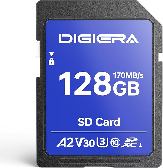 128GB LS100 SDXC UHS-I Memory Card - up to 170MB/s, C10, U3, V30, 4K UHD, SD Card for Computers, Digital Cameras, Home Theatre Devices, Car Navigation Systems (1 Pack)