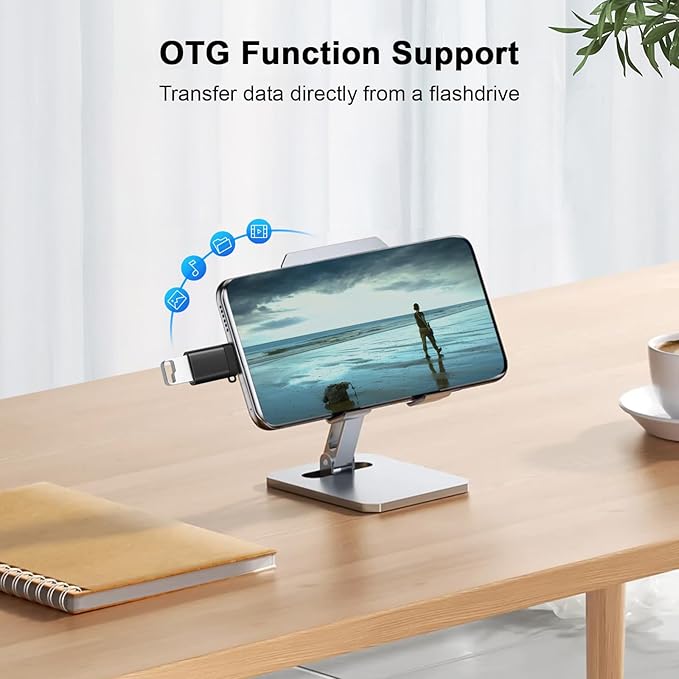 BORLTER CLAMP OTG Micro/USB-C Adapter 2Pack, USB C to USB Adapter 3.0, Micro USB Adapter Perfect for Google, MacBook,Samsung Galaxy, iPad and More.