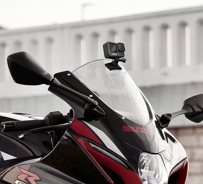 Flex Classic Flexible Adhesive Action Camera Mount for Motorcycle windscreens, MX Visor Peaks, Helmets, fairings, cowls, and More! Compatible with GoPro, Insta360, DJI, Sugru, and More