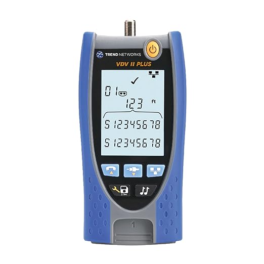 TREND Networks | R158008 | VDV II Plus | Cloud Connected | Voice, Data and Video Cable Verifier | Copper Cable Tester | Advanced Wiremap & Troubleshooting Tool