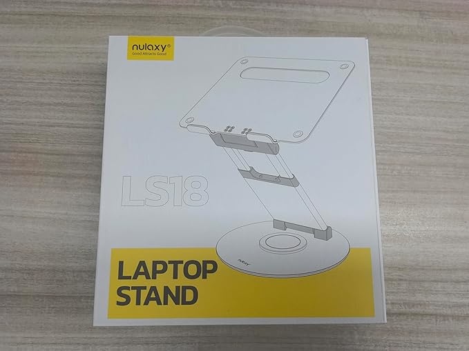 Nulaxy Telescopic 360 Rotating Laptop Stand for Desk Adjustable Height Swivel Pull Out Design Ergonomic Laptop Riser Fits All 10-17" Laptops Computer MacBook, Silver
