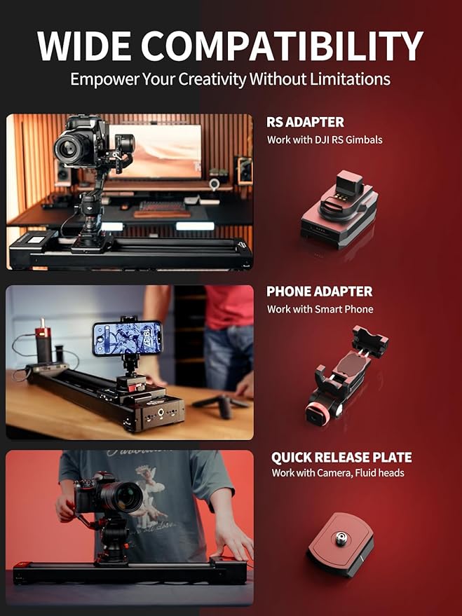 IFOOTAGE Shark Slider Nano II 660 Motorized Camera Slider - 26" Multi-Axis Pan Slider for DJI RS 2/RS3 Pro/RS 4/RS 4 Pro Gimbals, 15.4lbs Payload, 360° Panoramic, 6 Modes, Phone/Camera Compatible