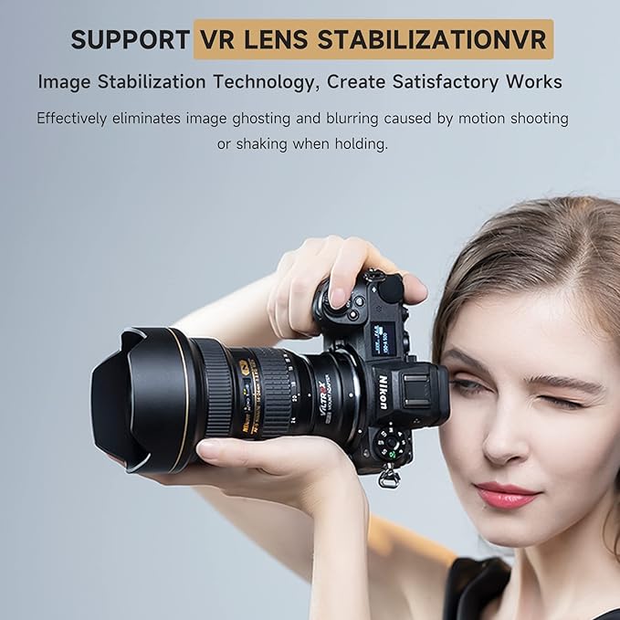VILTROX NF-Z FTZ Lens Adapter Auto Focus Ring Mount Adapter Lens Converter Compatible for Nikon F Lens to Nikon Z Mount Camera Z5 Z50 Z6 Z6II Z7II Zfc, EXIF Transmission VR Lens Stabilization Support