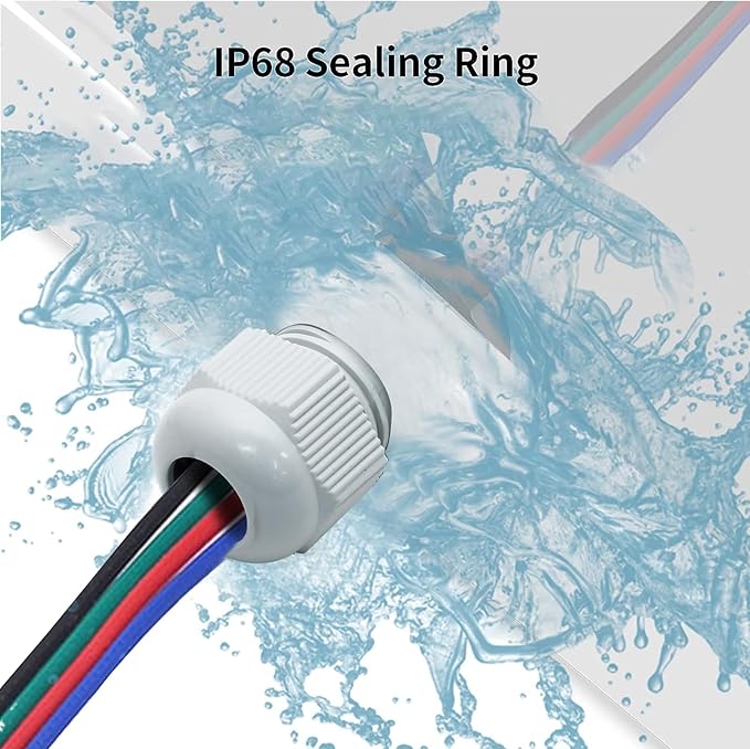 10 Pcs 1/2" NPT Nylon Cable Glands, IP68 Waterproof Adjustable Cord Grip Cable Connector Strain Relief Wire Protectors for 6-12mm Cable Diameter, Grey