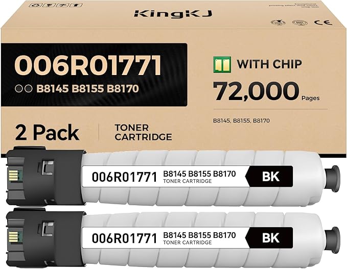 006R01771 AltaLink B8145 B8155 B8170 High Capacity Toner Cartridge Black 2-Pack Replacement for Xerox 006R01771 Toner Compatible with Xerox AltaLink B8145 B8155 B8170 Laser Printer Ink All-in-One Copy