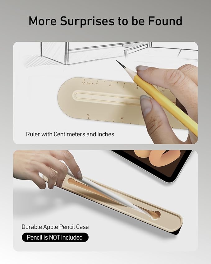 3 in 1 Silicone Laptop Stand, Keyboard Riser for Ergonomic Typing/Reading, Portable Laptop Cooling Stand, for Home Office School and Travel, Oval Base, Bright Beige