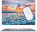 Sunset Ocean Wave Mouse Pad, Square Mousepad,Waterproof Mouse Mat Non-Slip Rubber Base MousePads for Office Home Laptop Travel, 9.5"x7.9"x0.12" Inch