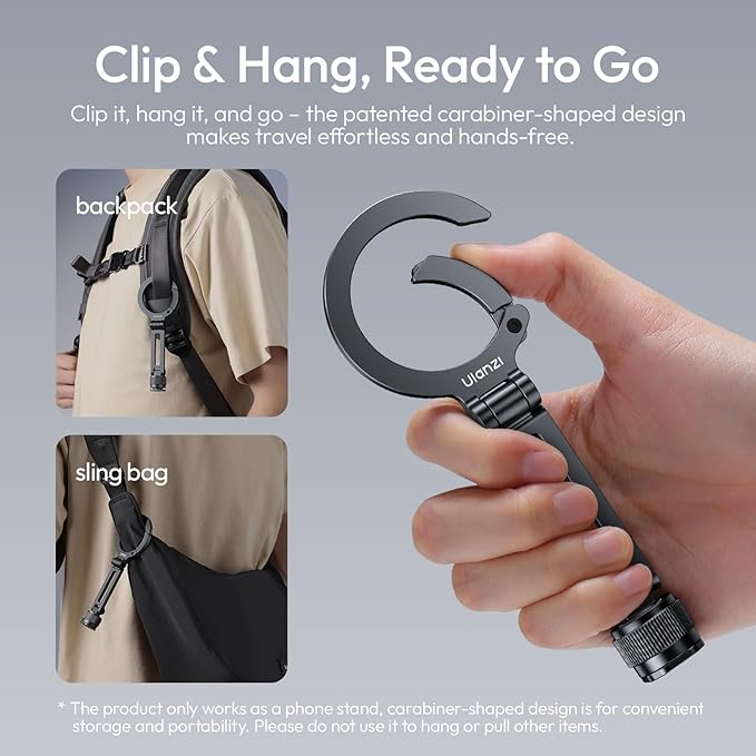 Ulanzi MA07 Magnetic Phone Tripod Mount for Magsafe, Aluminum Camera Phone Mount with 1/4" Screw, Cold Shoe Magnetic Tripod for Camera, Copatibale with iPhone 17/16/15/14/13/12 Series