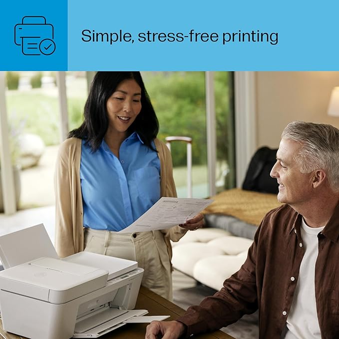 HP DeskJet 4227e Wireless All-in-One Color Inkjet Printer, Scanner, Copier, Best-for-Home, 3 Months of Instant Ink Trial Included (6W7F0A)