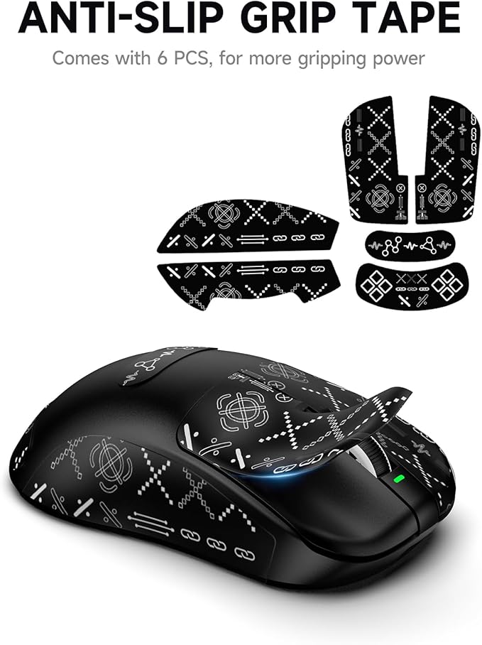 VGN F1 MOBA Wireless Gaming Mouse with Max 26,000 DPI, High Precision, Lightweight 55g, 4K Polling, 200Hr Battery Life, 6 Programmable Buttons, USB-C Charging, for PC/Mac/Laptop Classic Black