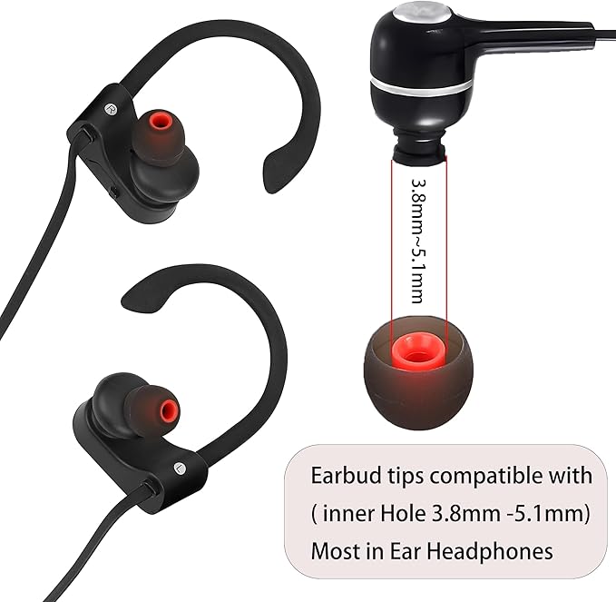 Silicone Replacement Earbud Tips Ear Tips Fit Most in-Ear Earbuds Headphone - Image 3