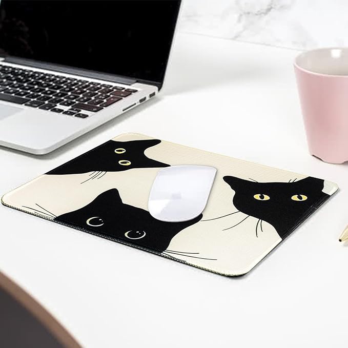 Funny Mouse pad Square Cute Mouse Mat for Wireless Mouse Small Office Computer Mousepad for Desk Mat Laptop with Non-Slip Rubber Base (3 Pack)