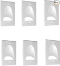 BestMounts - 6 Pack Inner Nose Behind Wall Cable Management TV Cord Hider for Wall Mounted TV - Single Gang Low Voltage Recessed Wall Plates Cable Pass Through for Wires, HDTV, HDMI (White)