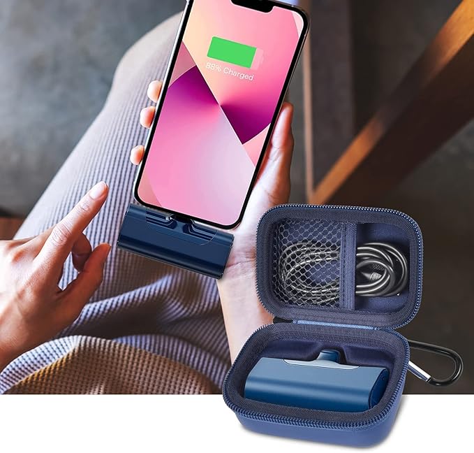 Portable Charger Power Bank Case for Swyop/for Feob/for Charmast/for JEJILL/for LanLuk/for VEGER/for iWALK/for Taegila/for Kuulaa and More Small Charging Battery Pack - Bag Only (Blue)