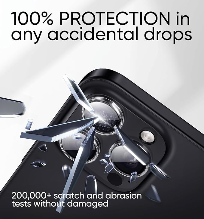 MAGIC JOHN for iPhone 16 Pro Max/16 Pro Camera Lens Protector [Alignment Kit&1:1 Invisible Perfect Fit] 9H Aerospace Tempered Glass Anti-Scratch Durable, Individual Cover Ring, Case Friendly, Set of 2, Clear