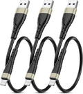 OIITH MFi Certified Short for iPhone Charger Cable 3 Pack 1 Ft, 12 inch for Lightning Charging Cord, Fast 2.4A for iPhone Data Cord Compatible with iPhone12/11/XS/Max/XR/X/8/8P/7P/6/iPad - Gold