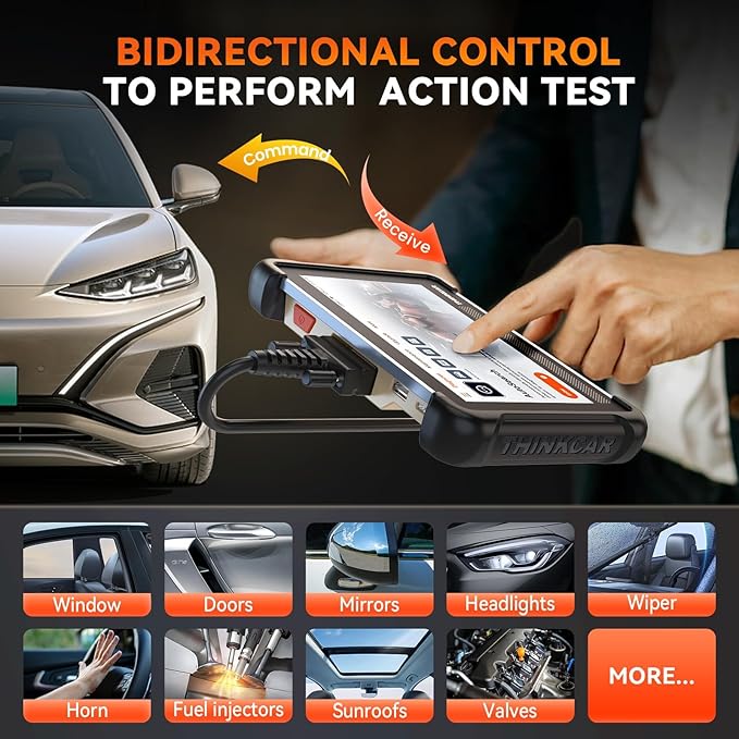 THINKCAR Bidirectional Scan Tool, Thinkscan 672 All System OBD2 Scanner Diagnostic Tool, 28 Reset,Scanner for Car with Active Test, FCA Autoauth,CANFD, Free Lifetime Upgrade,Automotive Diagnostic Tool