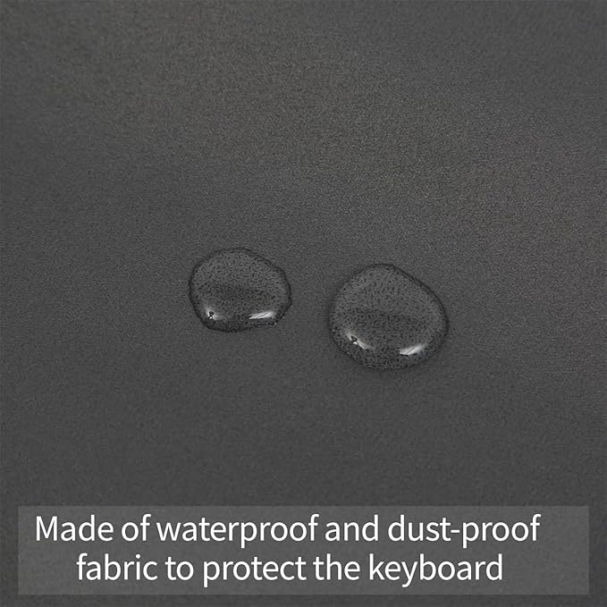 Piano Keyboard Cover 88 Keys,Piano Keyboard Dust Cover,Premium Protection for Electronic Keyboards ,Dirt-Proof, Light Luxury Design-black