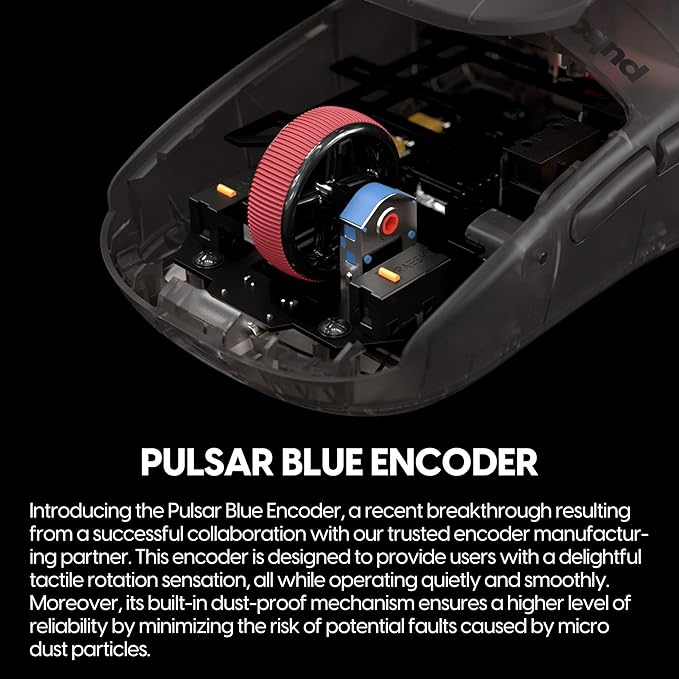 Pulsar Gaming Gears - Super Clear Limited Edition: X2H Mini Wireless Gaming Mouse, Symmetrical, Ultra Lightweight 1.83 oz (52g), PAW3395 26k DPI, Optical Switch (Mini, Clear Black)