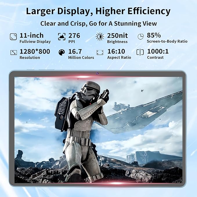 Android 15 Tablet, 11 inch Tablet with Keyboard, 24GB+128GB, 1TB Expand, Octa-Core, 2.4G/5G WiFi, 8000mAh, BT V5.0, GMS Certified, IPS Touch Screen, GPS, 2 in 1 with Case, Mouse, Stylus(Green)