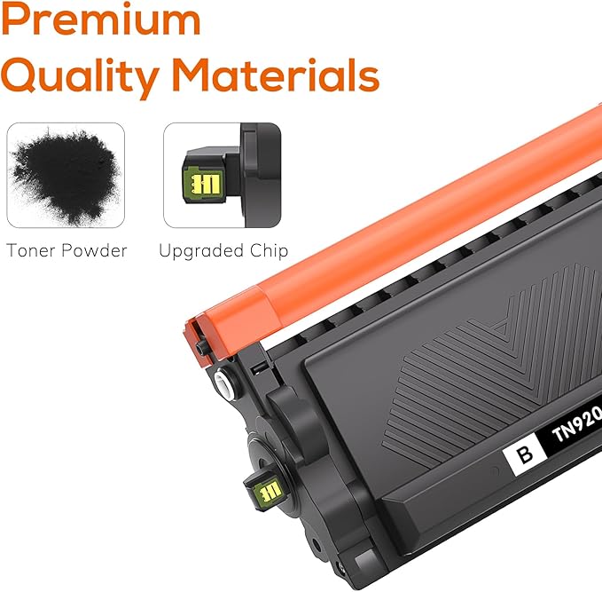 TN920XL TN920 Toner Compatible for Brother TN-920 XL TN920XL Toner with chip Replacement for HL-L6210DW HL-L6210DWT HL-L5210DN HL-L5210DW HL-L5210DWT HL-L6310DW MFC-L6810DW(2 Black)