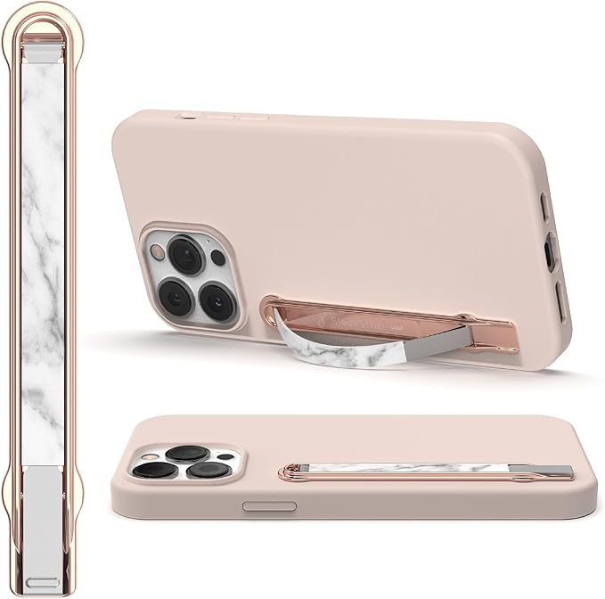SleekGrip Premium: Swappable Phone Stand & Phone Grip - Ultra Thin Convertible Grip Holder Fits Most iPhone and Android Cases, Phone Strap Compatible with Wireless Chargers and Car Mounts
