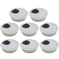 Desk Grommet 2-1/16" (53 mm), Desk Cord Hole Cover, Cable Grommet ABS Plastic, Desk Hole Grommet for Office and Home Table Cable, Detachable Cable Cord Organizer (Silver Sand 8 Pcs)