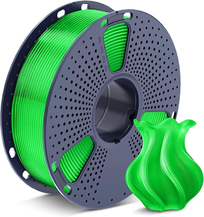 SUNLU 3D Printer Filament PETG Filament 1.75mm, Less Stringing Good Layer Adhesion High Toughness, PETG Filament 1.75 ±0.02mm, 1kg Spool(2.2lbs), Transparent Green