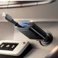 LISEN Car Charger USB C Fast Charging Retractable,【75% Less,Ultra Mini】 57W Fast iPhone 16/15 USBC Type C Car Charger Retractable for iPhone 16e 16 15 Pro Max Plus，Samsung Galaxy S25/24，Android,Black