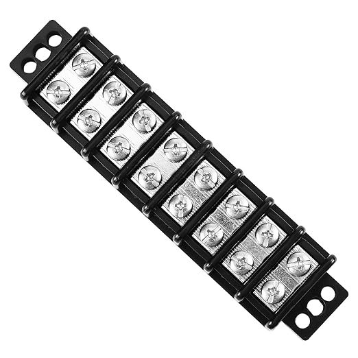 GLOSO Marine Terminal Blocks TBD Double Row Stainless 10-22 AWG Cu, 30A/600V- 1 Pack, 8 Poles