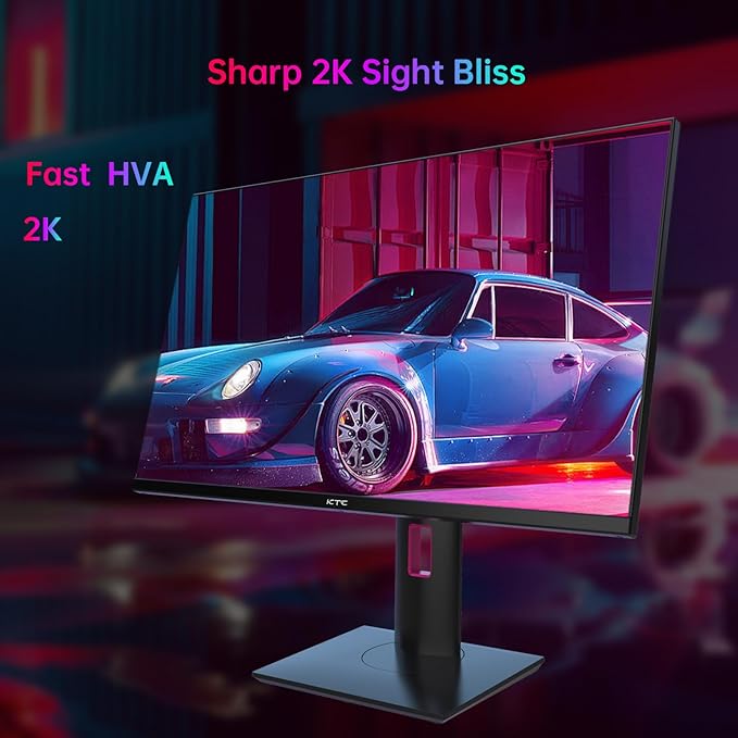 KTC 27'' 240Hz QHD 1440P Gaming Monitor 144Hz 1ms 65W Type C USB DisplayPort HDMI HDR400 Tilt/Height/Pivot/Swivel Fast HVA AdaptiveSync VESA