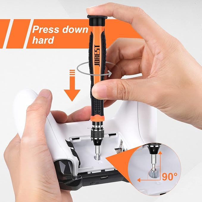 JOREST 24Pcs Small Precision Screwdriver Set with Torx T5 T6 T8 T9, Y00, Star P5, Mini Repair Tool Kit for Macbook, Computer, Laptop, iPhone, PS4 PS5, Xbox, Switch, Eyeglasses, Watch, Ring Doorbell