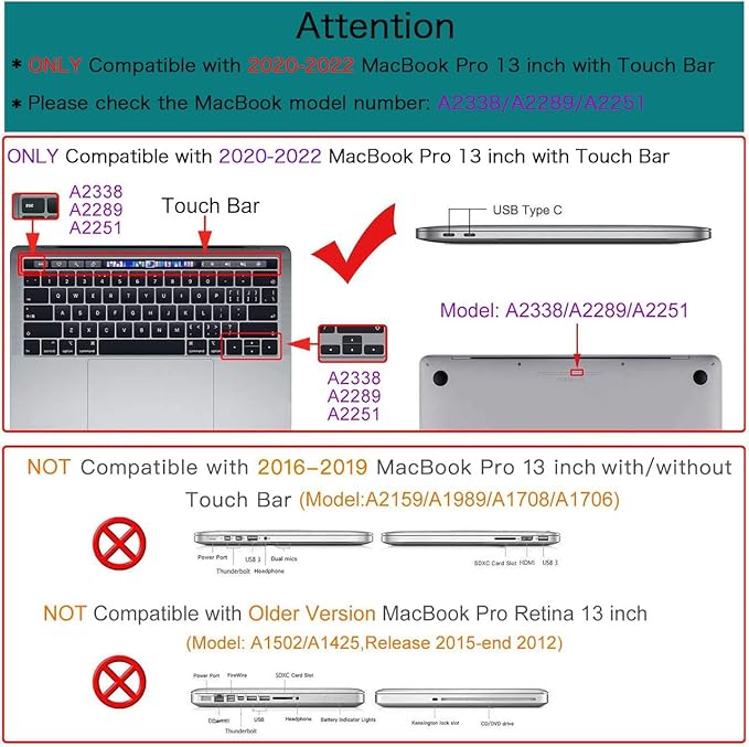 Teryeefi Design Case for MacBook Pro 13 inch M2 M1 A2338 A2251 A2289 A2159 - Image 2