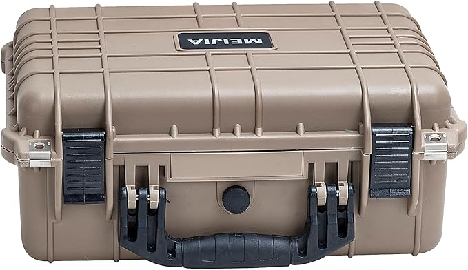 MEIJIA Portable All Weather Waterproof Camera Case With Foam,Fit Use of Drones,Camera,Equipments,Pistols,15.98x12.99x6.85inches